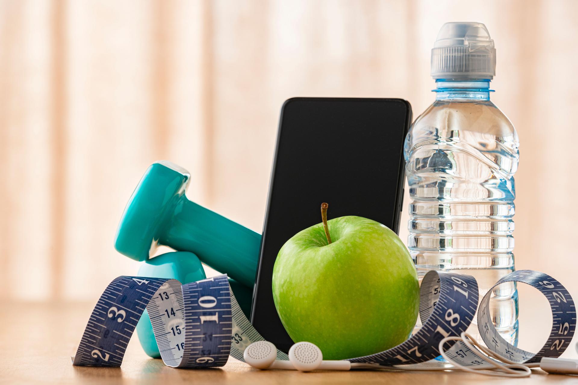 Healthy lifestyle, dieting and exercising concept